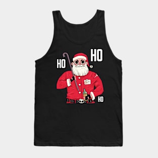 Funny HoHoHo Santa claus christmas holiday Tank Top